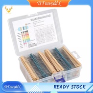 [UTnus9ddL] 2600Pcs 130 Values Resistors Assortment Kit 1 Ohm- Ohm 0.25W 1/4W Metal Film Resistor Ki