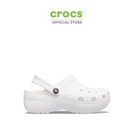 CROCS รองเท้าลำลองผู้หญิง CLASSIC PLATFORM CLOG รุ่น 206750100 - WHITE
