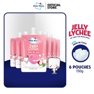 Mogu Mogu Jelly Lychee Flavor with Nata de Coco 150 g. 6 Pouches Jelly Nata de Coco Jelly Coconut Je