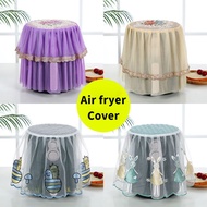 Air Fryer Cover Fabric Dustproof Protective Cover Rice Cooker Lace Embroidery Household Appliance Dust Cover Towel Small Appliances Dust Cloth