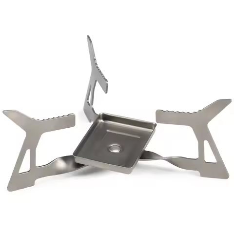 Camping Lixada Folding Camping Titanium Solidified Alcohol Stove 14g solidified alcohol stove titani