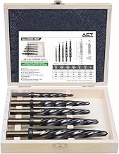 Accusize Industrial Tools 5 Pc H.S.S. Standard Spiral Flute Super Premium Car Reamer Set, 3/8", 1/2"