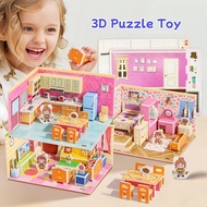 BN 3D Puzzle House Toys Building Puzzle Toy DIY House jigsaw puzzle Early Learning Puzzle Toys
