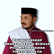 Short Songkok Flat Peci Height 6Cm Height 7Cm Height 8Cm Height 9cm