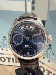 IWC 萬國錶 葡萄牙系列 IW503502 藍面年曆功能 7天動力儲存 機械錶