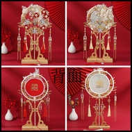 Antique Headdress Handmade Fan Finished Product Chinese New Style Long-handled Group Fan Holding Wed