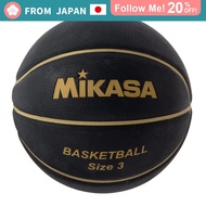 MIKASA Basketball, Size 3 (for Juniors and Kids), Rubber, Black/Gold, B3JMR-BKGL [ From Japan ]