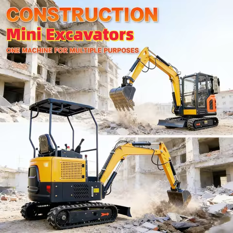 Customized Mini Excavator CE Kubota Engine EPA EURO 5 0.8Ton 1.2Ton 2.0Ton Small Digger Mini Excavat