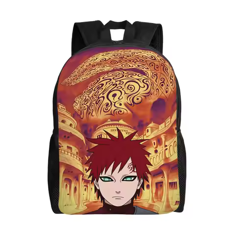 Uzumaki Gaara Kurama Shukaku Backpack Student Polyester University Backpacks Pattern Casual School B