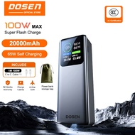 【3C Certification】DOSEN 100W Super Fast Charging 20000mAh Powerbank Xiaomi Samsung iP16/15/14 Laptop