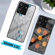 Softcase Glass Redmi 13C [19] Softcase Glass Aesthetic Redmi 13C - Glossy Silicone Redmi 13C - Case 