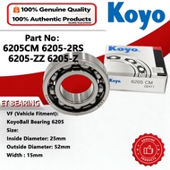 KOYO/JTEKT Ball Bearing 6205【6205CM 6205-2RS 6205-ZZ 6205-Z 6205-C3]