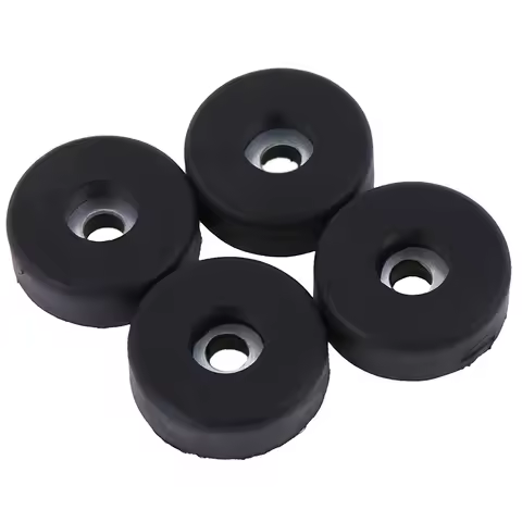 4Pcs Black Universal Tape Rubber Pad Feet Bumper Washer Outer Diameter:30 Mm Holes Diameter:5 Mm Hei