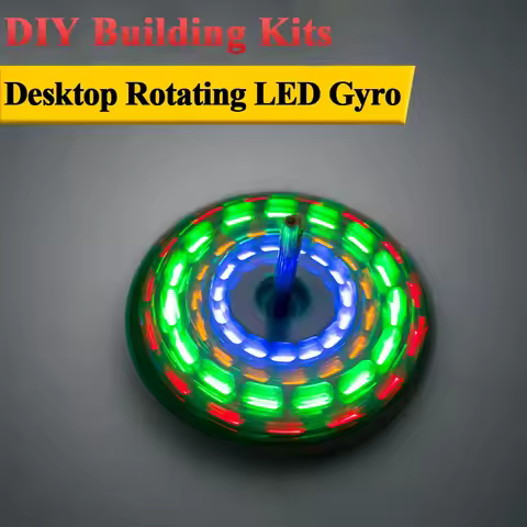 DIY LED Desktop Gyroscope Electronic Kit Triode Vibration Switch CR2032 Battery Circuit Board DIY So