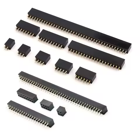 Double Row Pin Female Header Socket Pitch 2.0mm 2.54mm 2*2P/3/4/5/6/7/8/9/10/11/12/13/14/15P/16/17/1