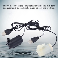 【Biho】USB Submersible Mini Brushless Water Pump Low Noise Smooth Surface for Fish Tanks Aquarium DC 5V Pet Supplies DIY Tool Set