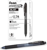 Pentel EnerGel-X Retractable Roller Gel Pen .7mm Black Barrel Black Ink