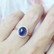 Natural Blue Sapphire 2 Cts Ring Silver 925