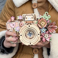 Blogger Building Blocks Wooden Assembled Camera Simulation Photo Valentine's Day Gift for Girls Girl