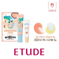 ETUDE Tanning Cinnamoroll Edition Sugar Coloring Jelly Balm Set 05 Ice Vanilla+Mini 02 Honey Drizzle