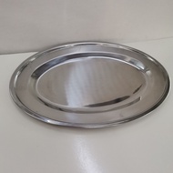 Oval Plate Stainless Steel Plate  horse brand Made In Malaysia  41cm ( 28cm X 41cm ) / 36CM