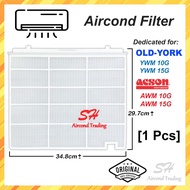 (1pcs) ORIGINAL Old-York / Acson Wall Mounted Aircond Filter # York (YWM10G/YWM15G) # Acson (AWM10G/
