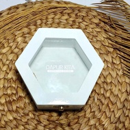 Hexagon Pine Wood Ring/Jewelry Box 7.5 x 6.5 cm 2 Variants