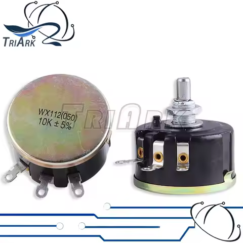 WX112 WX050 5W Single Circle Wire Wound Potentiometer (050) 100R 220R 1K 2K2 4K7 10K 22K 33K 47K 100