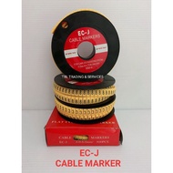 Cable Marker / Wire Marker EC-J (500pcs) Flat Type Numbering 0-9
