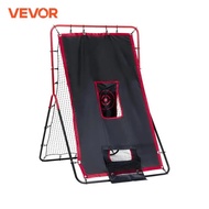 VEVOR Baseball And Softball Rebounder Net 2-in-1 Switch Hitter Pitch Trainer PitchBack Baseball Pitc