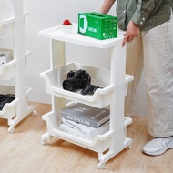 Minimalist Multipurpose 3-Tier Sturdy Kitchen Trolley Rack with Wheels WMO AC5126