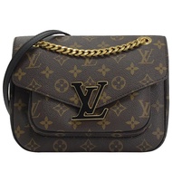 Louis Vuitton LV M45592 Passy 經典Monogram花紋翻蓋斜背鍊包