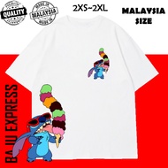 <TSHIRT WOMEN MEN> LILO AND STITCH T SHIRT DISNEY 100% COTTON ANIME T-SHIRT LELAKI PEREMPUAN BAJU LE
