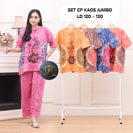 Setelan CP Jumbo Kaos / Setelan CP Wanita / Setelan Piyama Dewasa / Setelan Baju Tidur Dewasa / Sete