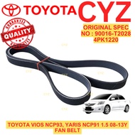 TOYOTA OEM Fan Belt TOYOTA VIOS NCP93, YARIS NCP91 1.5 08-13Y 4PK1220 90916-T2028
