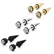 Earring Single Pointed Cone Unique Men 316 Diamond Earrings Men Women Piercing Earrings Fashion Stal