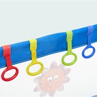 Plastic Baby Crib Pull Rings Kids Walking Exercises Assistant Stand Up Rings Baby Cot Hanging Rings for Infant Baby Toddler Practice Tool