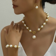 Ladies Jewellery Set Pearl Necklace Earring Bracelet Set Personalised Jewellery Party Jewellery Set 