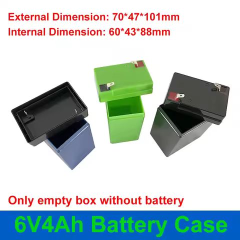 6V4Ah Battery Case 6V 4Ah Storage Box Fit 6pcs 18650 Cells 6.4V 7.2V 6Ah 9Ah Holder Nickel Strip 2S