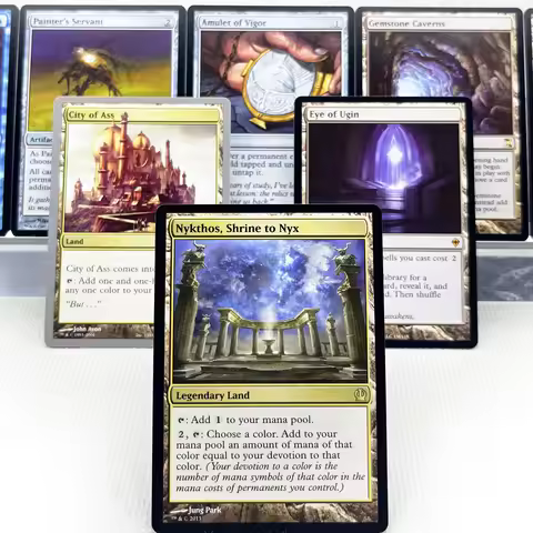 SOK WWK SHM ZEN SOM THS TSP UNH NORMAL6--002 Tcg proxy cards fetch shock lands Nykthos,Shrine Cyclon