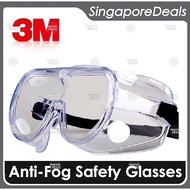 3M 1621AF PROTECTIVE CLEAR GOGGLE ANIT FOG SPLASHPROOF 3M CHEMICAL LAB GOGGLES CLEAR LENS