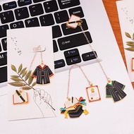 Cartoon Academic Gown Metal Chain Bookmark