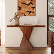 [Italian Extremely Simple] Creative Entrance Table|Customized Support|E0 Grade Spray Paint Solid Woo