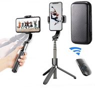 Tongdaytech 3ใน1 Selfie Stick ขาตั้งกล้อง360หมุน Gimbal Stabilizer สำหรับ Iphone Samsung Xiaomi สมาร์ทโฟน H5Pink With Package