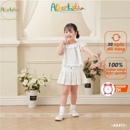 short sleeve ALBERKIDS girls' lace skirt set for children 4,5,6,7,8,9,10,11,12 years old A0413 kids 