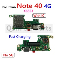 For Infinix Note 40 4G X6853 USB Charging Dock Port Board Connector Main Motherboard Flex Cable