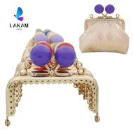LAKAM Purse Frame Kiss Clasp, Candy Color Metal Purse Clasp Frame, Square Bag Kiss Clasp Lock