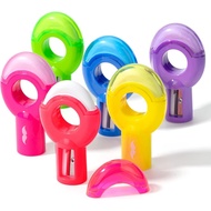 Mr. Pen- Pencil Sharpener & Eraser, 6 Pack, Colored Handheld Small Manual for Kids, Crayon, Mini