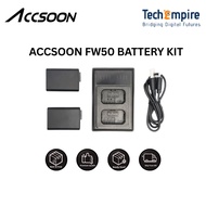 Accsoon NP-FW50 Battery Kit Dual Battery USB LED Charger
