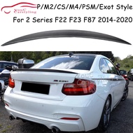 CS M2 P M4 PSM EXOT Style Carbon Fiber Rear Spoiler for BMW 2 series F22 F23 M2 F87 Trunk Lip 220i 2